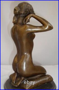 Statue Sculpture Nue Demoiselle Collier Sexy Style Art Deco Style Art Nouveau Br
