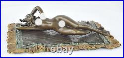 Statue Sculpture Nymphe Sexy Style Art Deco Style Art Nouveau Bronze massif Sign