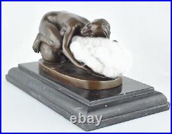 Statue Sculpture Nymphe Sexy Style Art Deco Style Art Nouveau Bronze massif Sign