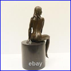 Statue Sculpture Nymphe Sexy Style Art Deco Style Art Nouveau Bronze massif Sign