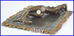 Statue Sculpture Nymphe Sexy Style Art Deco Style Art Nouveau Bronze massif Sign