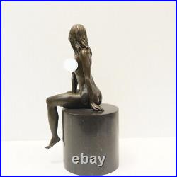 Statue Sculpture Nymphe Sexy Style Art Deco Style Art Nouveau Bronze massif Sign