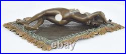 Statue Sculpture Nymphe Sexy Style Art Deco Style Art Nouveau Bronze massif Sign