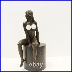 Statue Sculpture Nymphe Sexy Style Art Deco Style Art Nouveau Bronze massif Sign