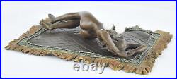 Statue Sculpture Nymphe Sexy Style Art Deco Style Art Nouveau Bronze massif Sign