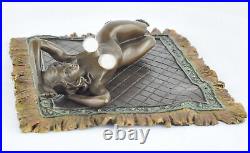 Statue Sculpture Nymphe Sexy Style Art Deco Style Art Nouveau Bronze massif Sign