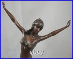 Statue Sculpture Palmyre Sexy Style Art Deco Style Art Nouveau Bronze massif Sig