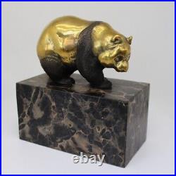 Statue Sculpture Panda Animalier Style Art Deco Style Art Nouveau Bronze massif