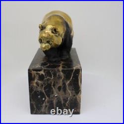 Statue Sculpture Panda Animalier Style Art Deco Style Art Nouveau Bronze massif