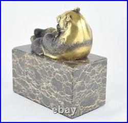 Statue Sculpture Panda Animalier Style Art Deco Style Art Nouveau Bronze massif