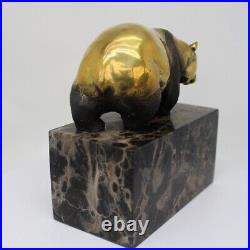 Statue Sculpture Panda Animalier Style Art Deco Style Art Nouveau Bronze massif