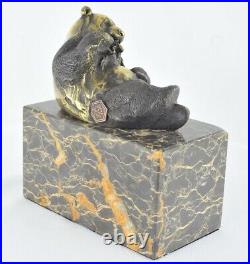 Statue Sculpture Panda Animalier Style Art Deco Style Art Nouveau Bronze massif