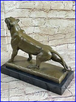 Statue Sculpture Panther Vie Sauvage Art Déco Style Nouveau Bronze Nr