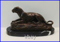 Statue Sculpture Panthere de Tunis Animalier Style Art Deco Style Art Nouveau Br