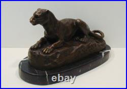 Statue Sculpture Panthere de Tunis Animalier Style Art Deco Style Art Nouveau Br