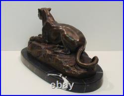 Statue Sculpture Panthere de Tunis Animalier Style Art Deco Style Art Nouveau Br