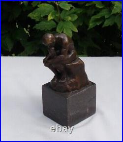 Statue Sculpture Personnage Nu Style Art Deco Style Art Nouveau Bronze massif Si