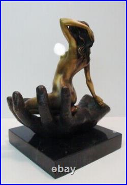 Statue Sculpture Pin-up Sexy Nu Style Art Deco Style Art Nouveau Bronze massif S