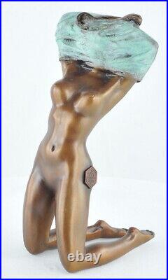 Statue Sculpture Pin-up Sexy Style Art Deco Style Art Nouveau Bronze massif