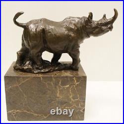 Statue Sculpture Rhinoceros Animalier Style Art Deco Style Art Nouveau Bronze ma