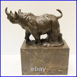 Statue Sculpture Rhinoceros Animalier Style Art Deco Style Art Nouveau Bronze ma