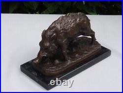 Statue Sculpture Sanglier Animalier Chasse Style Art Deco Style Art Nouveau Bron