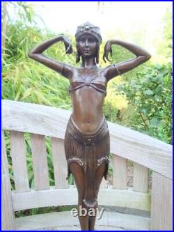 Statue Sculpture Scarabee Danseuse Nue Sexy Style Art Deco Style Art Nouveau Bro