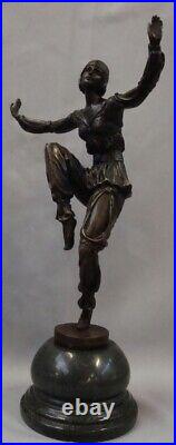 Statue Sculpture Scheherazade Style Art Deco Style Art Nouveau Bronze massif Sig