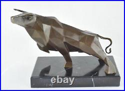 Statue Sculpture Taureau Animalier Style Art Deco Style Art Nouveau Bronze massi