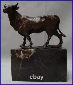 Statue Sculpture Taureau Animalier Style Art Deco Style Art Nouveau Bronze massi