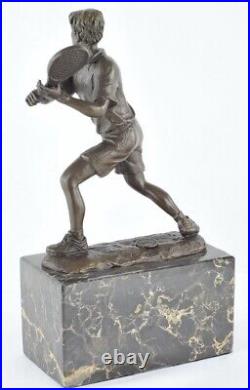 Statue Sculpture Tennis Style Art Deco Style Art Nouveau Bronze massif Signe