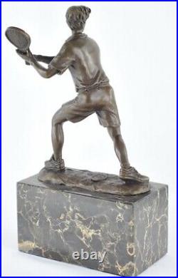 Statue Sculpture Tennis Style Art Deco Style Art Nouveau Bronze massif Signe