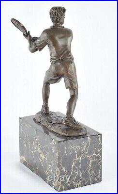 Statue Sculpture Tennis Style Art Deco Style Art Nouveau Bronze massif Signe