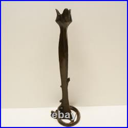 Statue sculpture bougeoir Style Art Deco Style Art Nouveau Bronze massif Signe