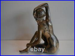 Statuette Sculpture Femme Denudee Art Nouveau / Jugendstil