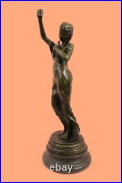 Style Ancien Français J. La Bronze Marbre Art Déco Nouveau Maiden Décoratifs