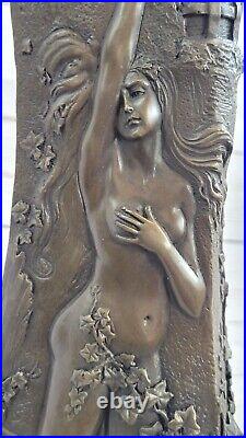 Style Art Nouveau Bronze Vase Chair Femme France Paris Statue Sculpture Cadeau