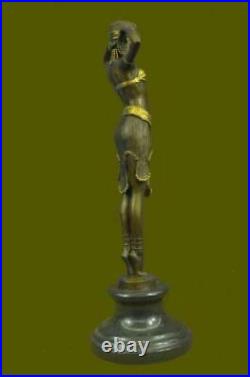 Style Art Nouveau Collectionneur de Chair Danseuse Par Bronze Sculpture Affaire