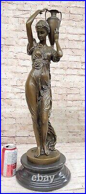 Style Art Nouveau / Deco Fonte Superbe Maiden 28 Grand Bronze Sculpture