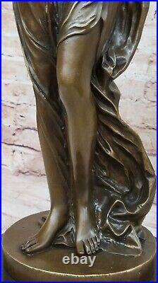 Style Art Nouveau / Deco Fonte Superbe Maiden 28 Grand Bronze Sculpture