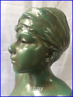 Style Art Nouveau Emmanuel Villanis Sculpture Buste Excellent État