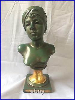 Style Art Nouveau Emmanuel Villanis Sculpture Buste Excellent État