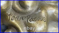 Style Art Nouveau Euro Chair Bronze Diable Satan Satyre Sculpture Fonte Figurine