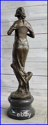 Style Art Nouveau Femme Statue En Bronze Symbolique De Ressort Jean La Sculpture