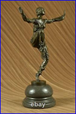 Style Art Nouveau Fonte Fait Gypsy Danseuse Bronze Masterpiece Superbe Statuette