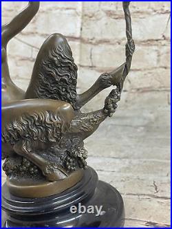 Style Art Nouveau Fonte Femelle Satyre Chair Bronze Sculpture Par ONU Figurine