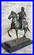 Style-Art-Nouveau-Guerrier-Equitation-Cheval-Militaire-Trophee-Bronze-Sculpture-01-oozy
