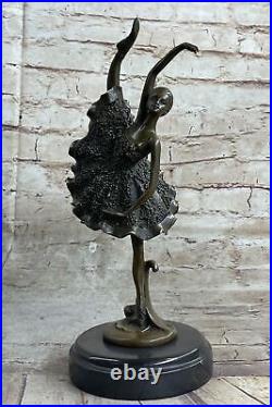 Style Art Nouveau Musée Qualité Classique Ballerine Bronze Marbre Base Statue