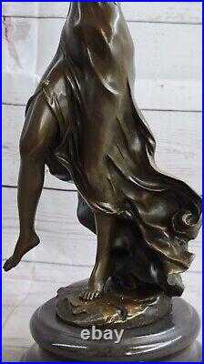 Style Art Nouveau Signée Bronze Gypsy Danseuse Statue Figurine Sculpture Cire