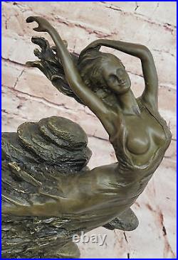 Style Art Nouveau Signée Bronze Gypsy Danseuse Statue Figurine Sculpture N Rsrve